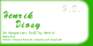 henrik diosy business card